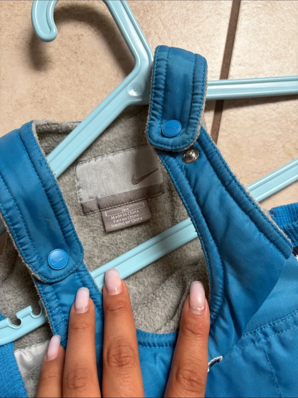 Nike Bright Blue Kids Snow Overalls